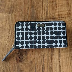 Kate Spade Knit Fabric Leather Accented Wallet